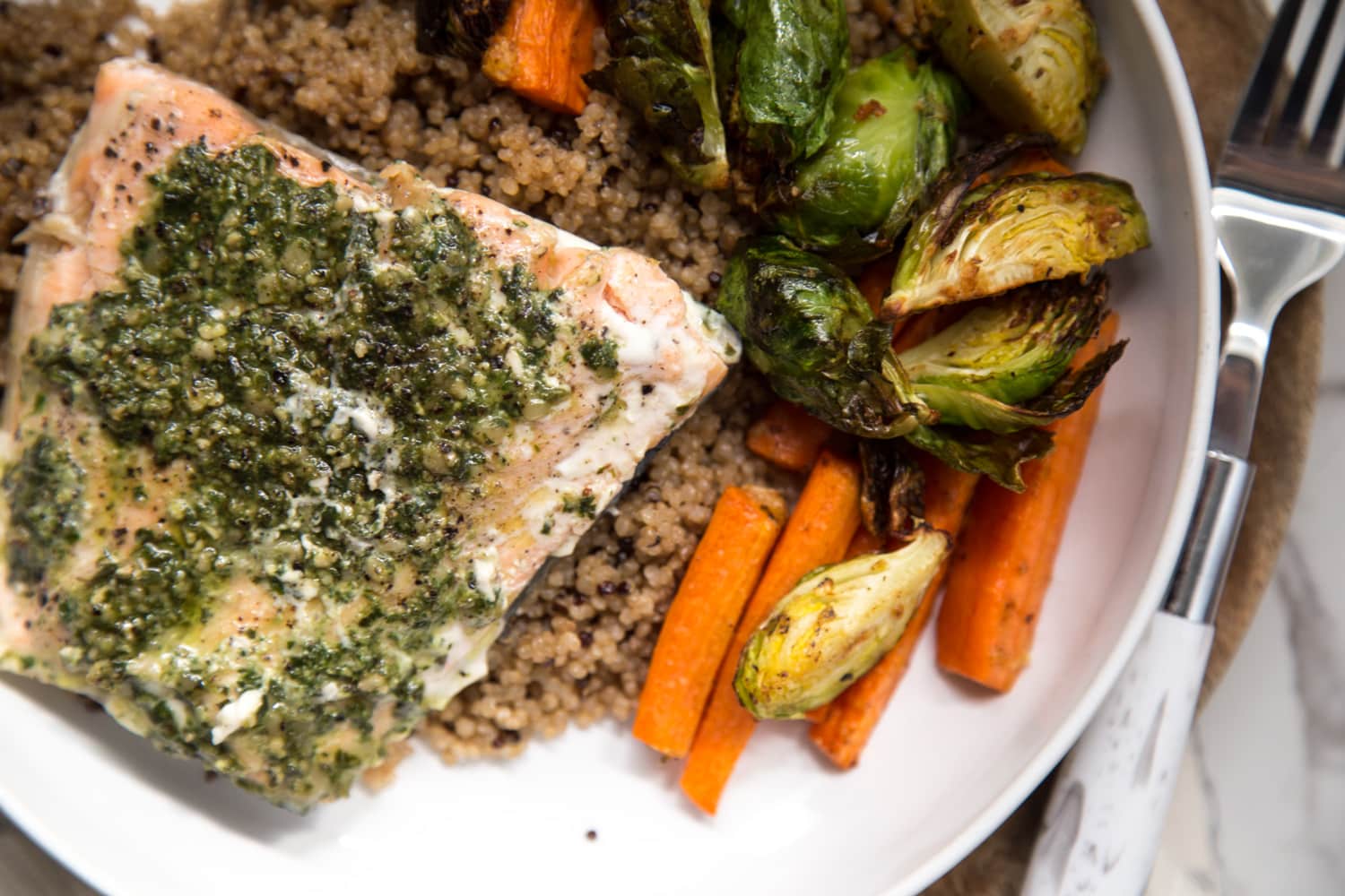 saumon pesto erable Cinq Fourchettes recette