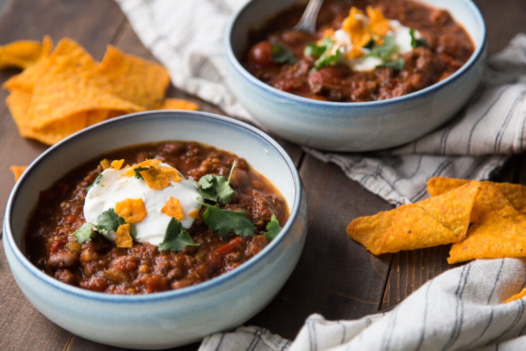 chili mijoteuse Cinq Fourchettes recette