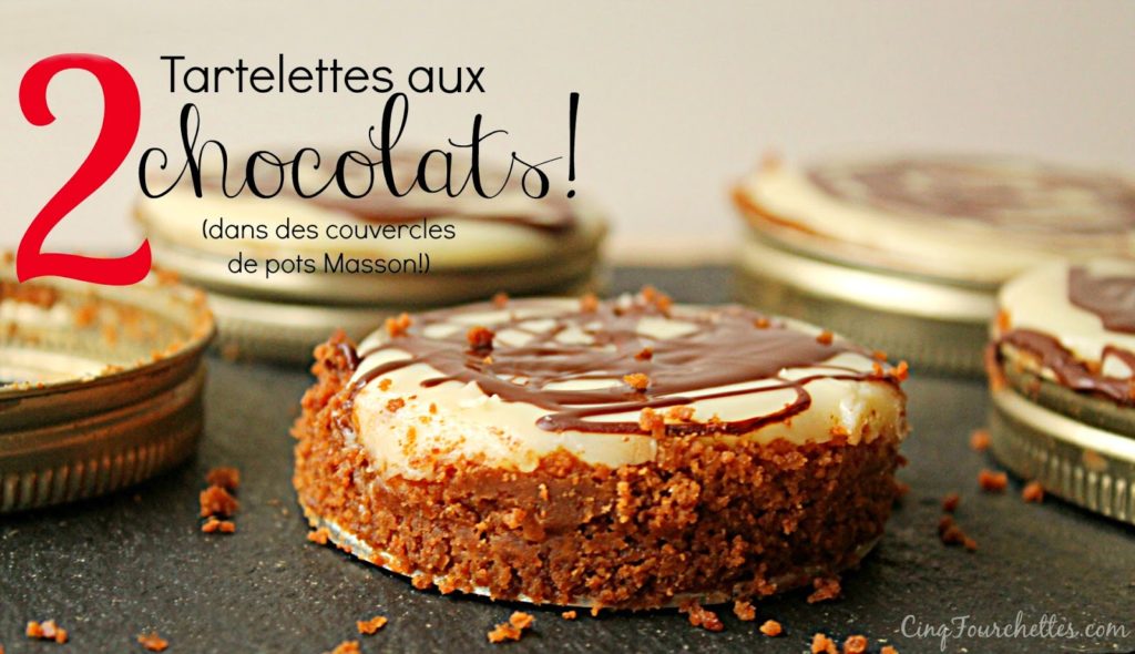 Tarte au chocolat blanc dans des couvercles de pot Masson! - Cinq Fourchettes