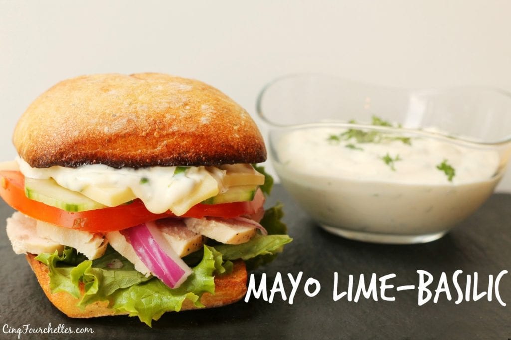 Mayonnaise lime et basilic - Cinq Fourchettes