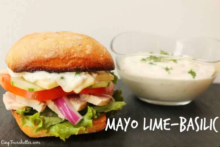 Mayonnaise lime et basilic - Cinq Fourchettes