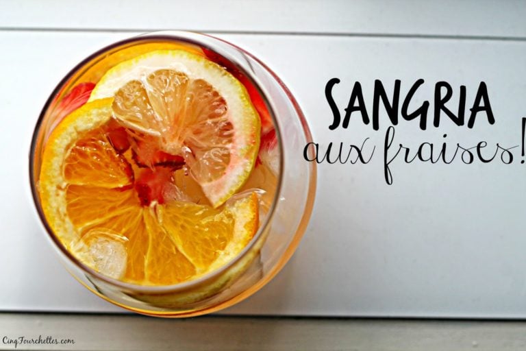 Sangria aux fraises - Cinq Fourchettes