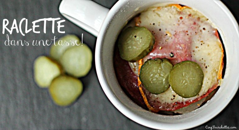 Raclette dans une tasse - Cinq Fourchettes