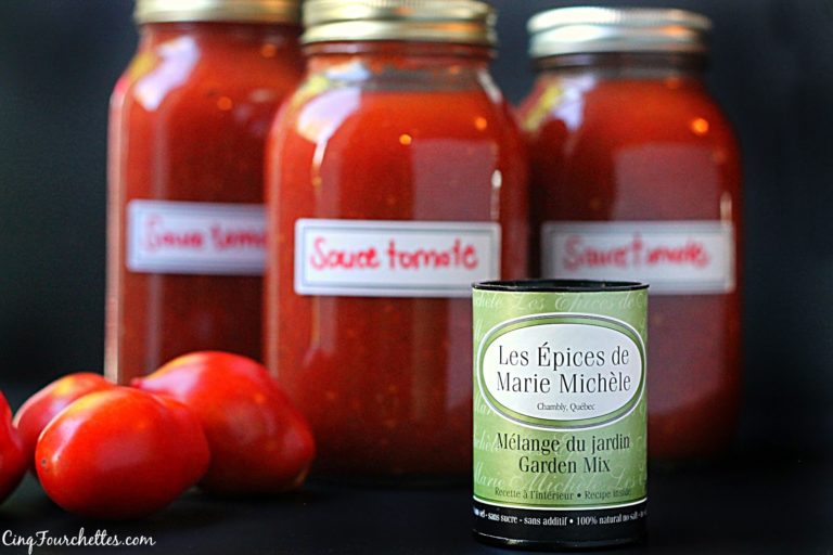 Sauce tomate aux Épices de Marie Michèle Cinq Fourchettes