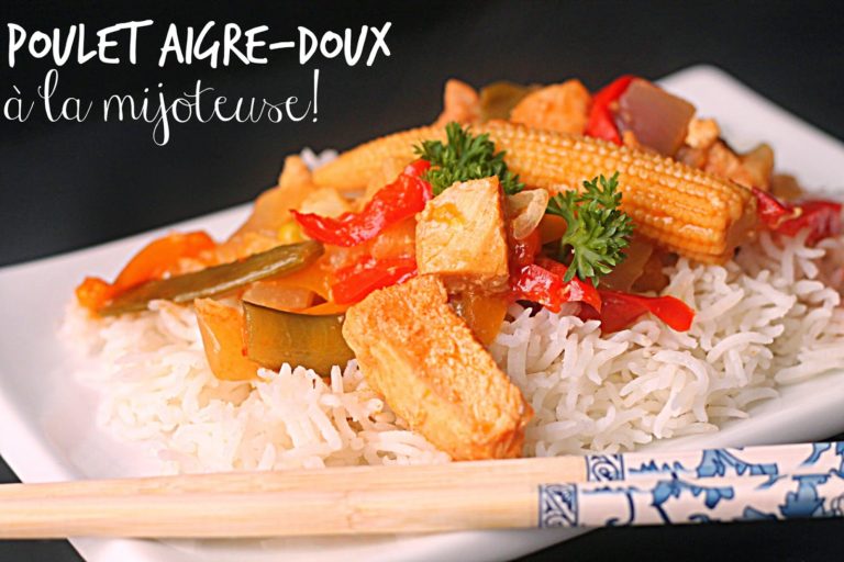 Poulet aigre-doux à la mijoteuse - Cinq Fourchettes