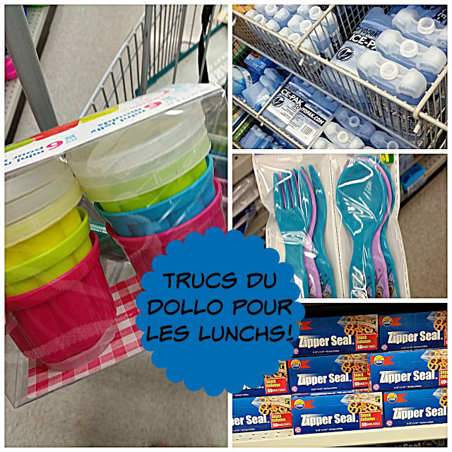 Quelques trucs du Dollarama pour les lunchs