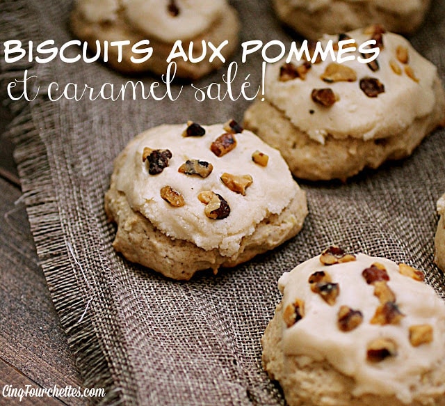Biscuits aux pommes et au CARAMEL salé / Cinq Fourchettes