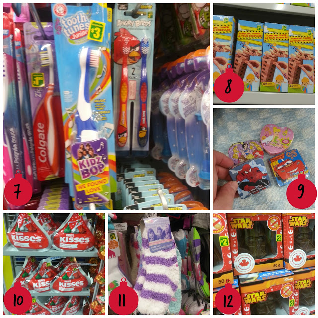 Quoi acheter au Dollarama pour mettre dans un bas de Noël - Cinq Fourchettes