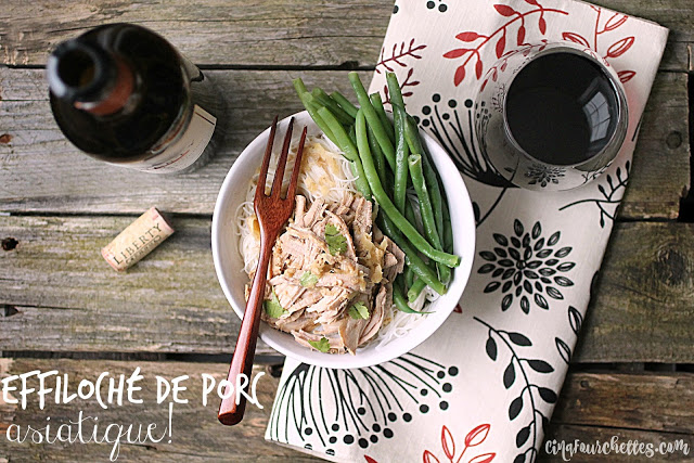 Effiloché de porc à l'asiatique 5 ingrédients! - Cinq Fourchettes