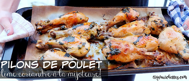 Poulet à la lime et à la coriandre rapide à la mijoteuse - Cinq Fourchettesse - Cinq Fourchettes