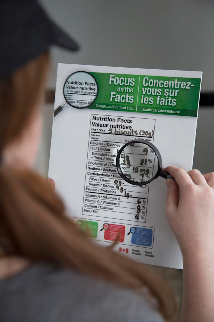 Concentrez-vous sur les faits! tableau des valeurs nutritionnelles Cinq Fourchettes