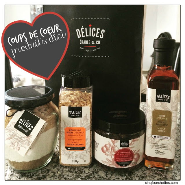 Coup de coeur pour les produits de la boutique Délices érable & cie
