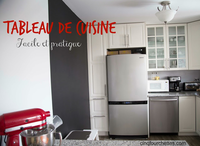 tableau noir pour la cuisine Cinq Fourchettes