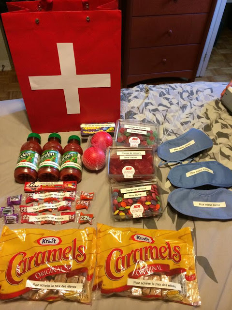 Idée cadeau de prof : Kit de survie au voyage de 6ième année