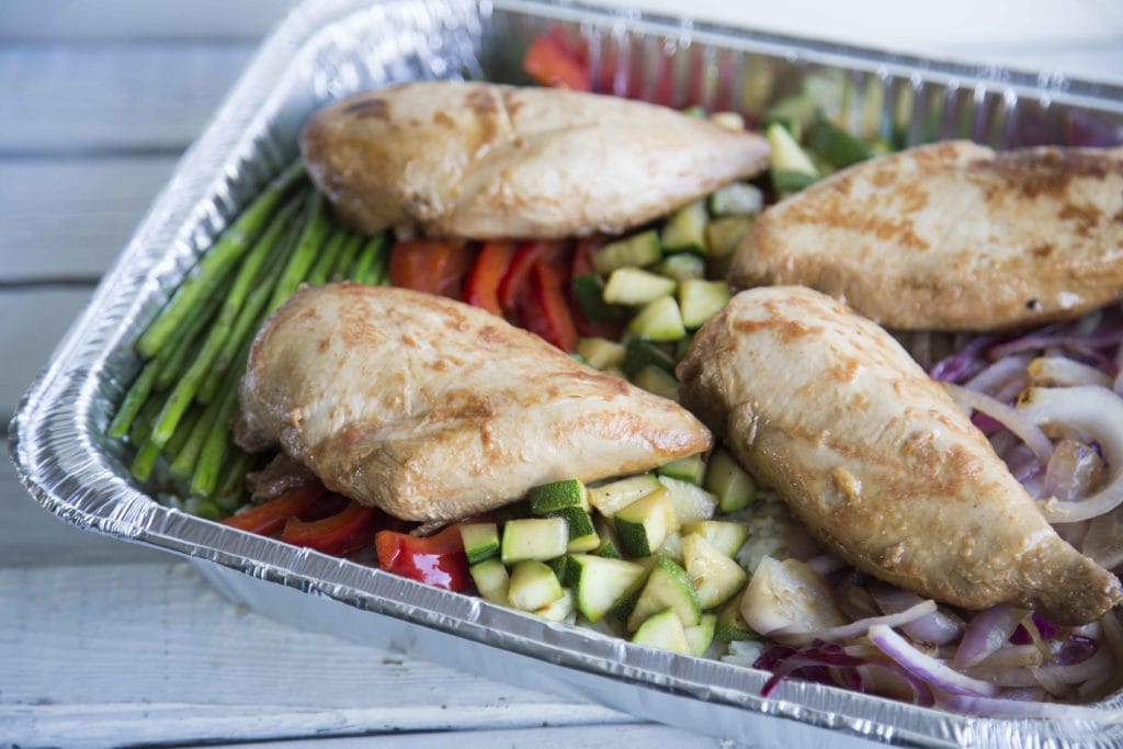 Papillote de poulet aux légumes et riz sur BBQ sans vaisselle (ou presque!) /Cinq Fourchettes