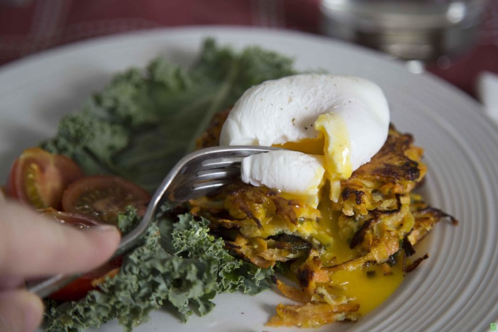 Galettes de légumes Cinq fourchettes oeufs