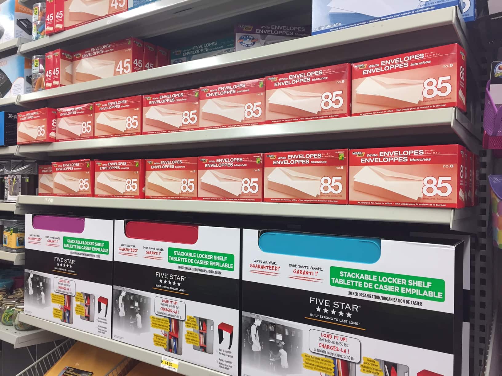 enveloppes dollarama