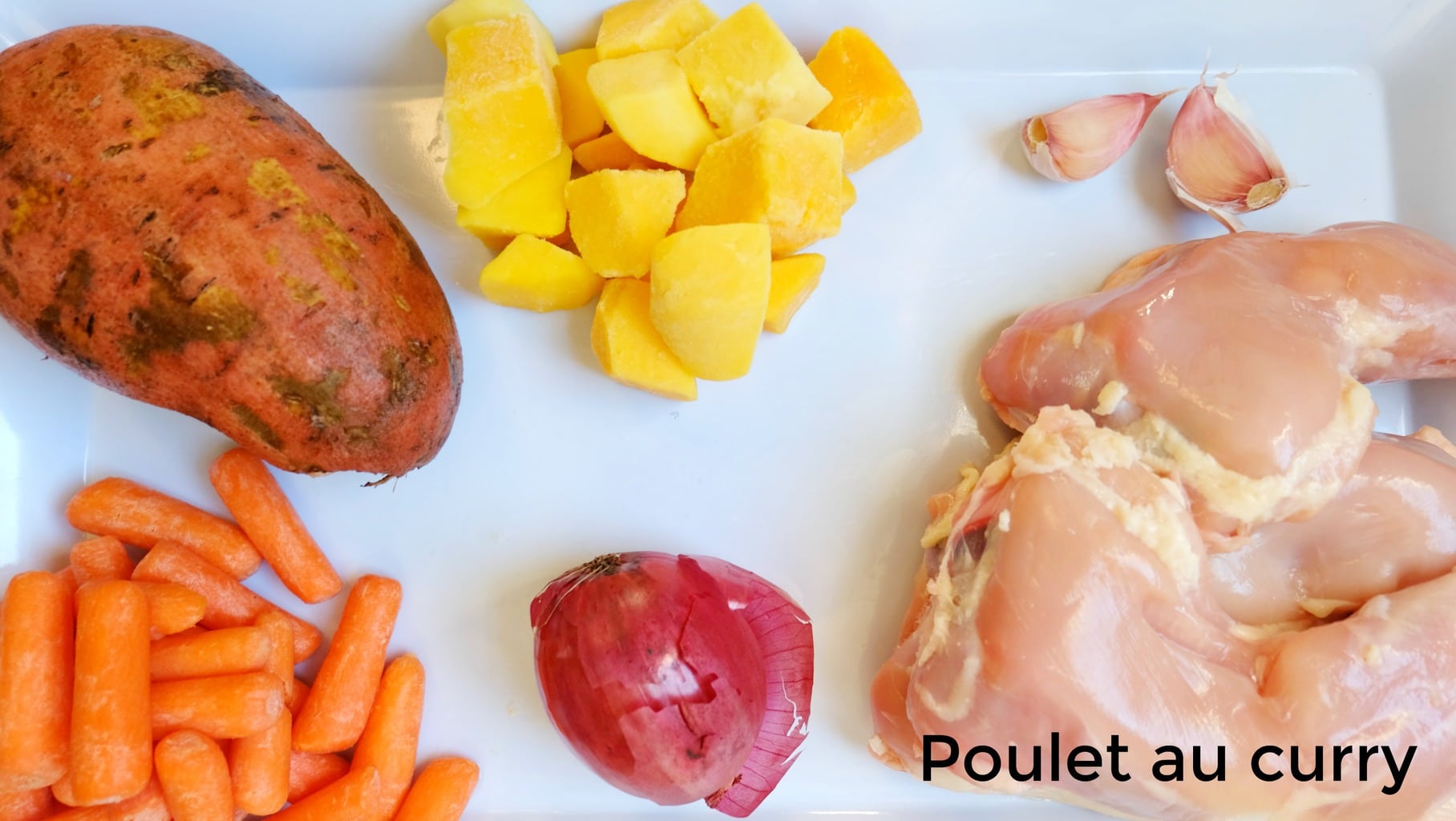repas à préparer à l'avance pour la mijoteuse poulet au curry