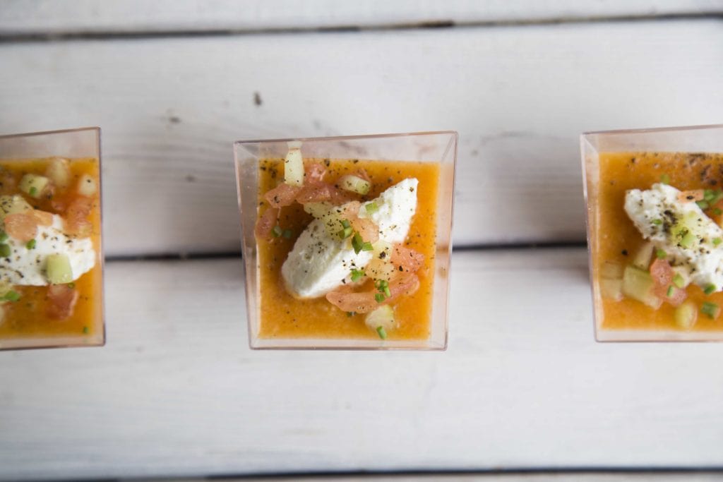 Gaspacho aux tomates / Cinq Fourchettes