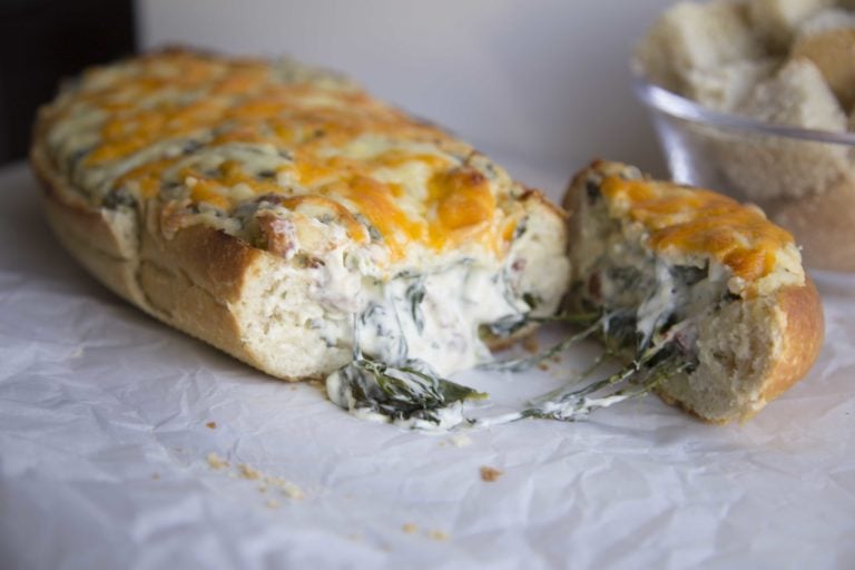 Trempette chaude aux épinards et pancetta ! COCHON ! / Cinq Fourchettes