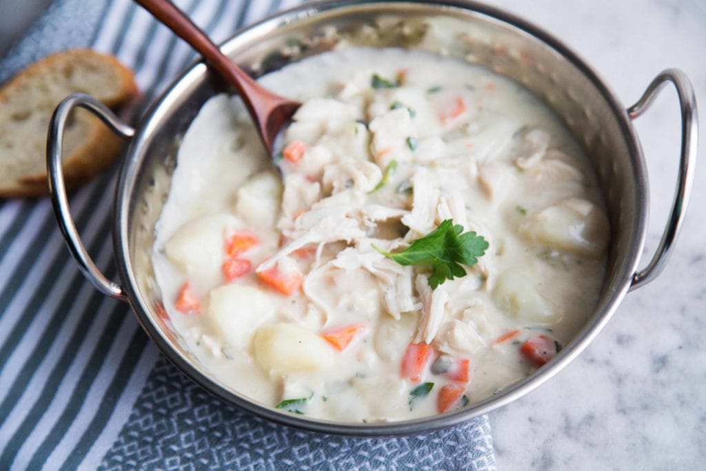 Soupe crémeuse à la dinde et aux pommes de terre / Cinq Fourchettes