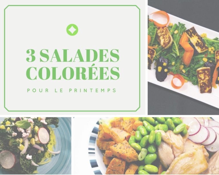 3 salades printanières colorées / Cinq Fourchettes