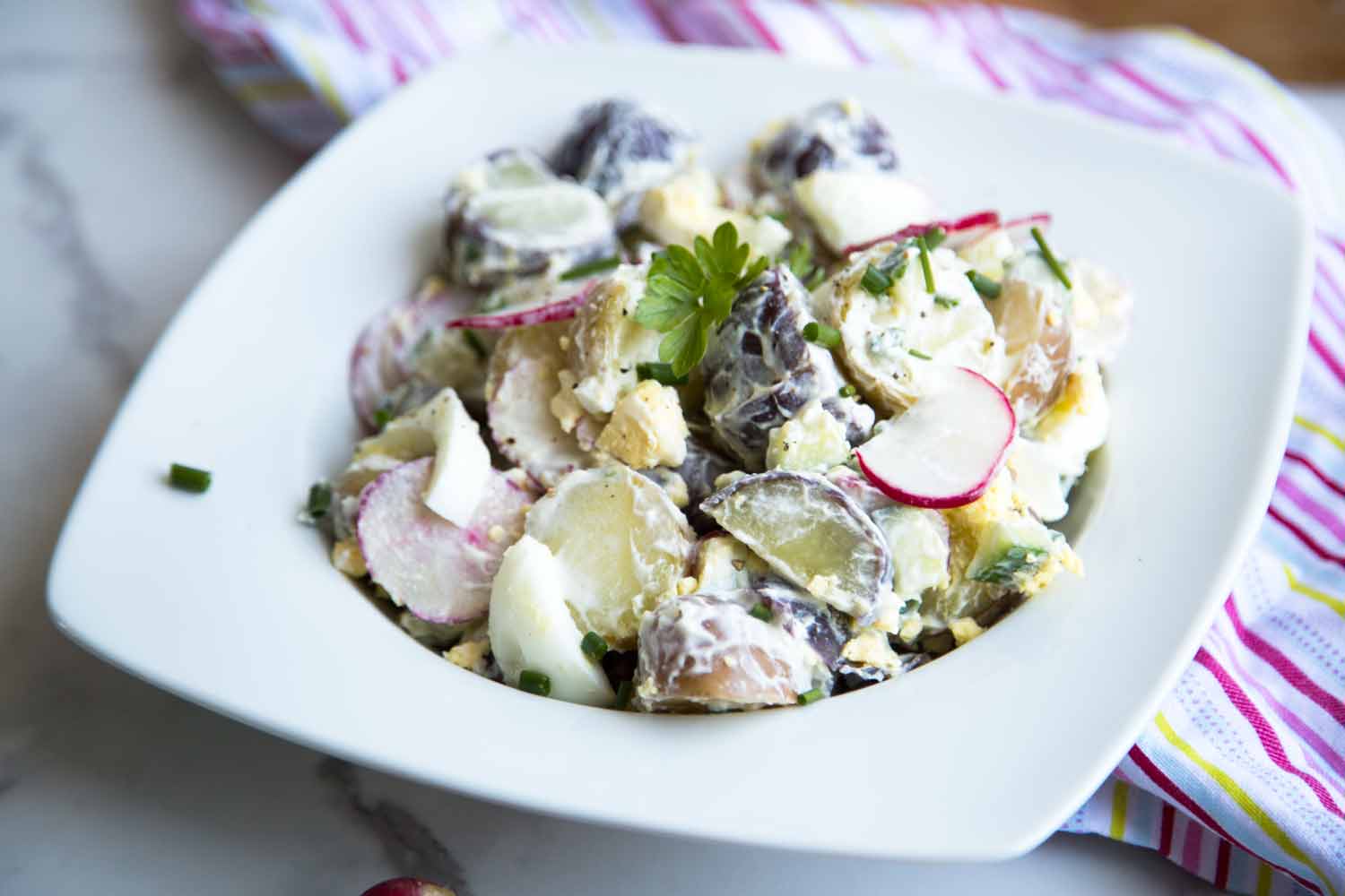 Salade de patates allégée Cinq Fourchettes