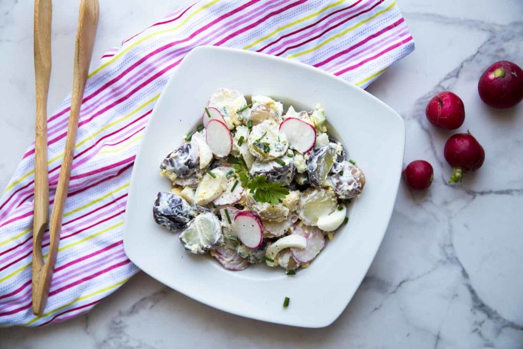 Salade de patates allégée Cinq Fourchettes