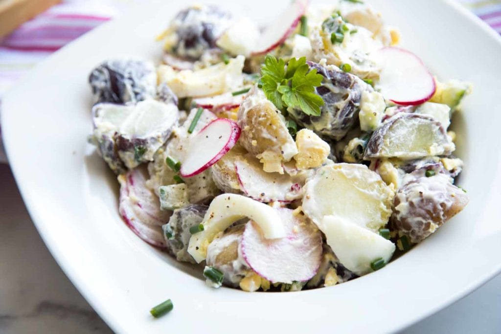 Salade de patates allégée Cinq Fourchettes