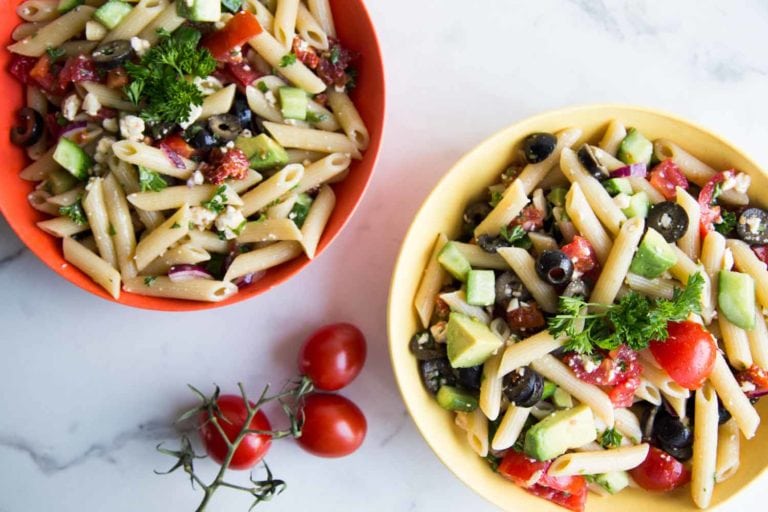 Salade de pâtes à la méditerranéenne Cinq Fourchettes