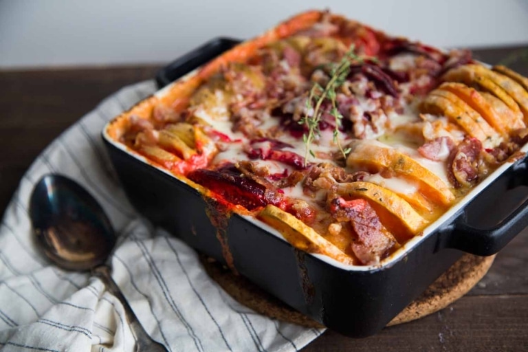 Gratin de légumes racines Cinq Fourchettes
