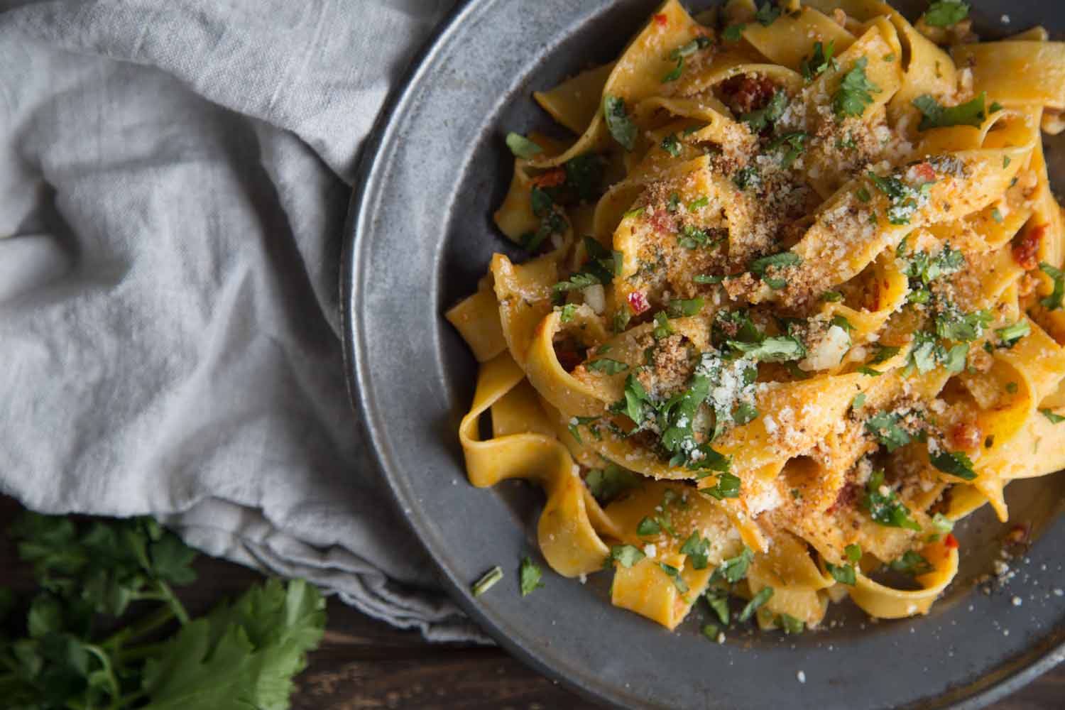 Vive les pâtes : Pappardelles piquantes au citron Cinq Fourchettes