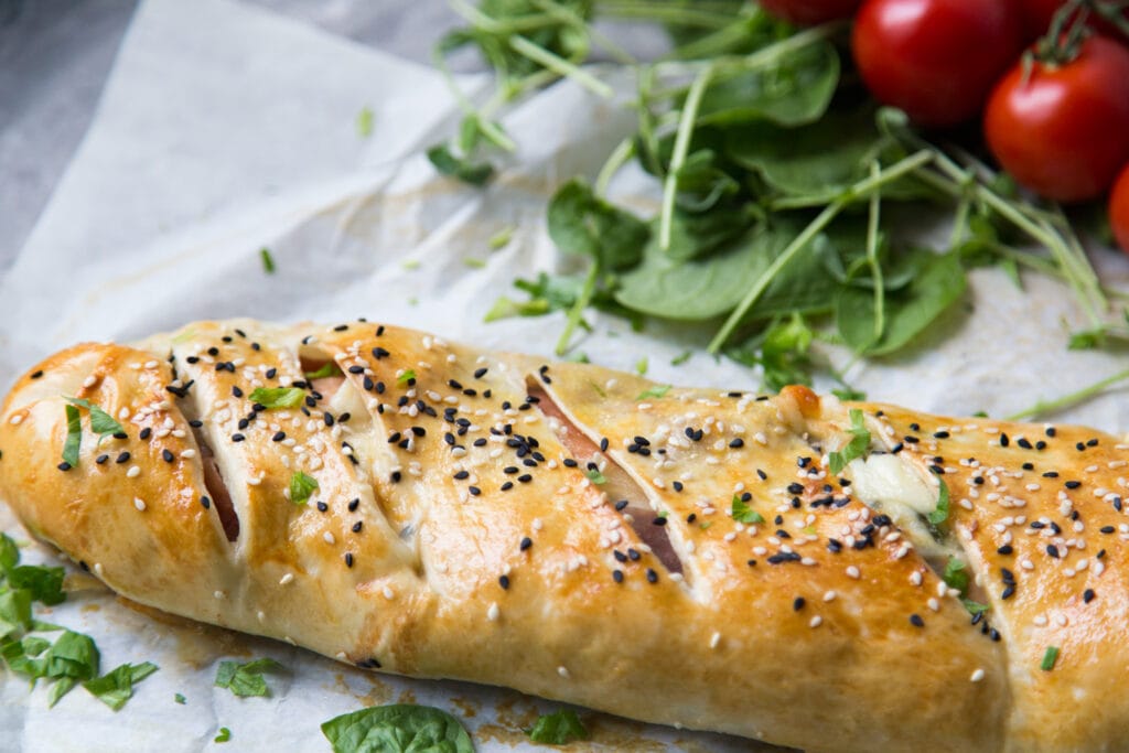 stromboli prosciutto fromage pizza Cinq Fourchettes recette