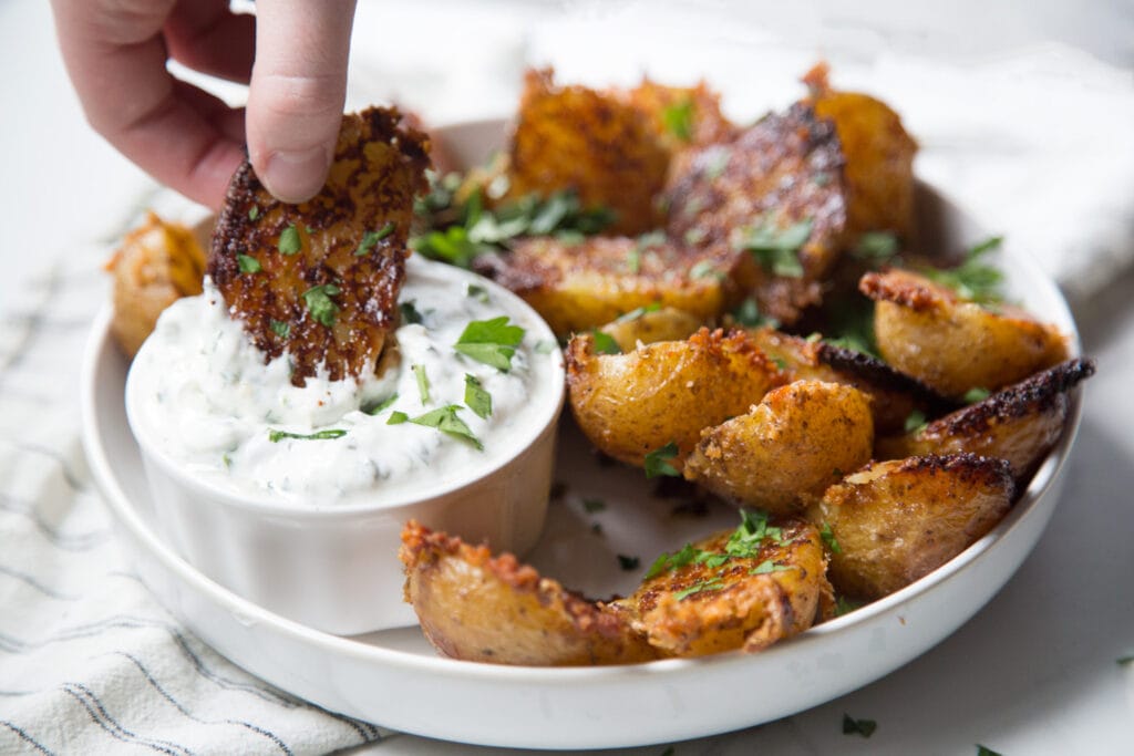 pommes de terre grillées parmesan recette fromage Cinq Fourchettes