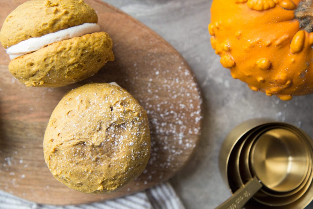 whoopies automne pumpkin spice Cinq Fourchettes dessert recette