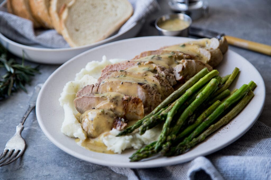 filet de porc sauce à la moutarde de Dijon Cinq Fourchettes