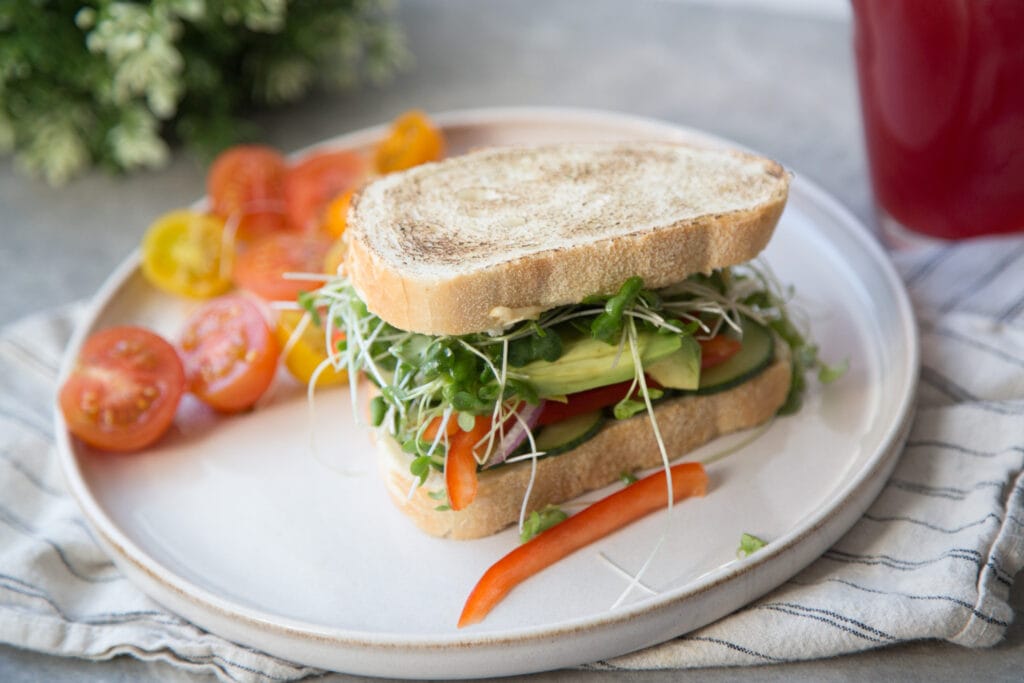 sandwich santé houmous feta Cinq Fourchettes