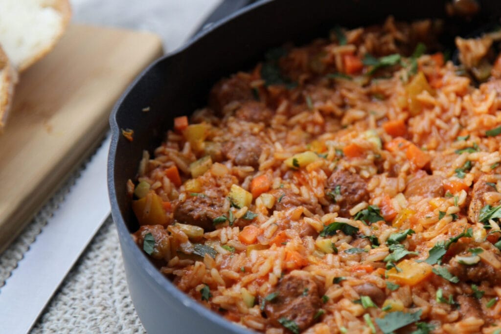 riz saucisses recette one pot Cinq Fourchettes facile