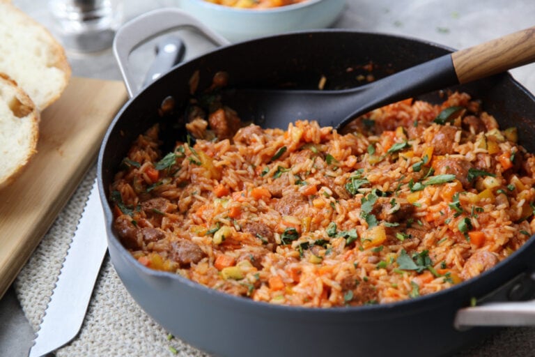 riz saucisses recette one pot Cinq Fourchettes facile