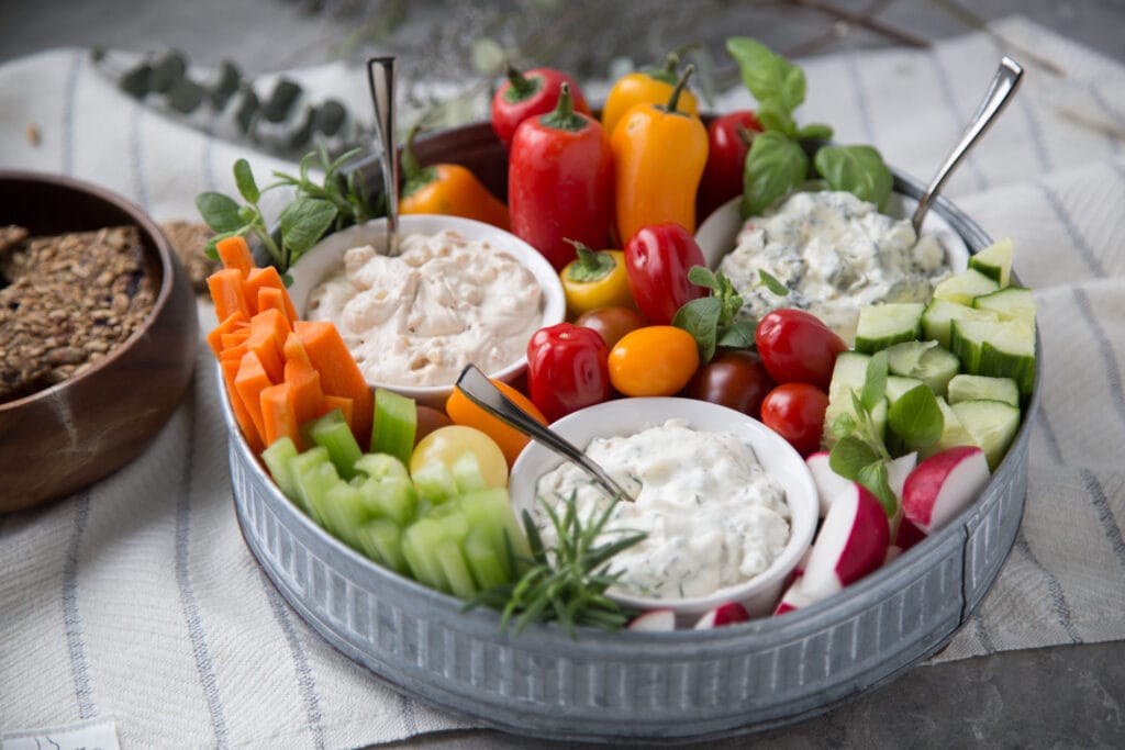 trempettes classiques légumes crudités Cinq Fourchettes