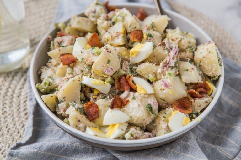 salade de patates bacon cinq fourchettes recette