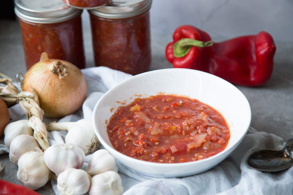 salsa maison homemade tomates tomatoe Cinq Fourchettes conserve