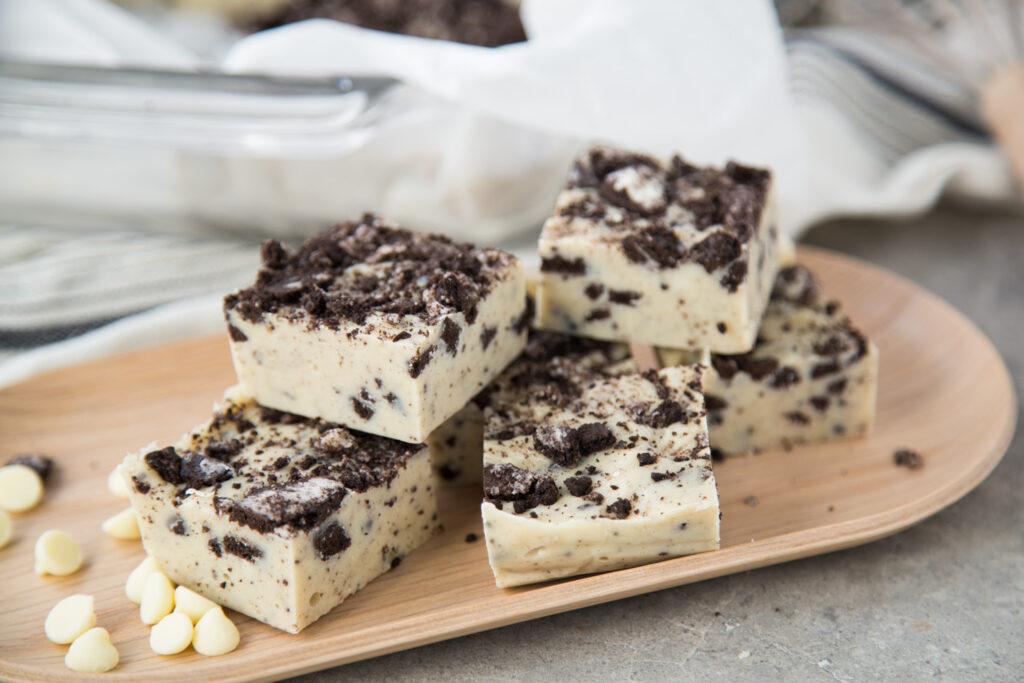 Fudge aux biscuits Oreo cookie recette recipe Cinq Fourchettes 