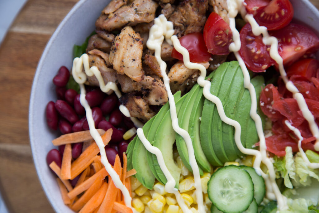 bol au poulet au air fryer couscous chicken bowl Cinq Fourchettes recette recipe
