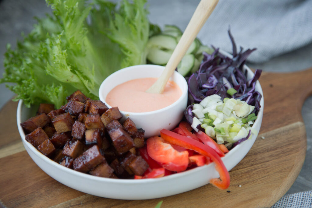 défi manger local teriyaki baluchon tofu recette Cinq Fourchettes