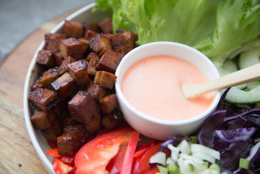 défi manger local teriyaki baluchon tofu recette Cinq Fourchettes