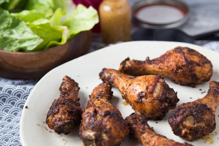 pilons de poulet chicken drumstick airfryer four oven recette recipe Cinq Fourchettes