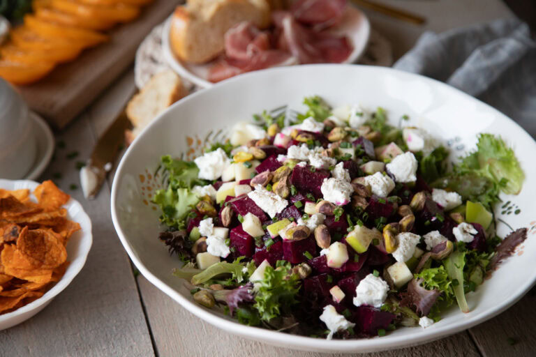 salade de betteraves chèvre pistache cinq fourchettes recette recipe beet cheese salad