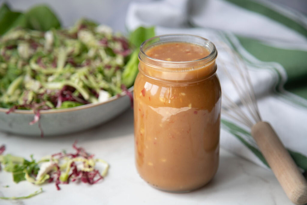 vinaigrette sucrée style thai recette recipe salade salad cinq fourchettes